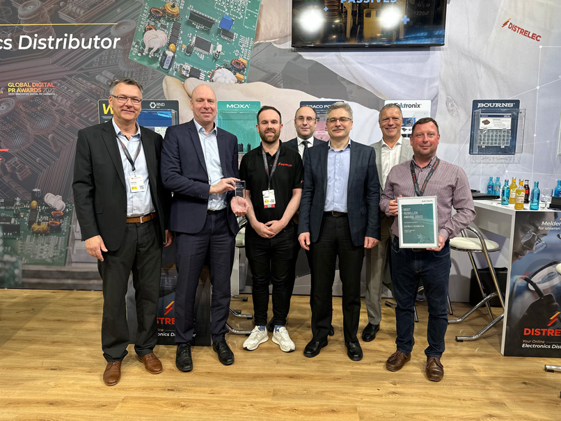 Distrelec is awarded Moxa's Best Reseller 2022.